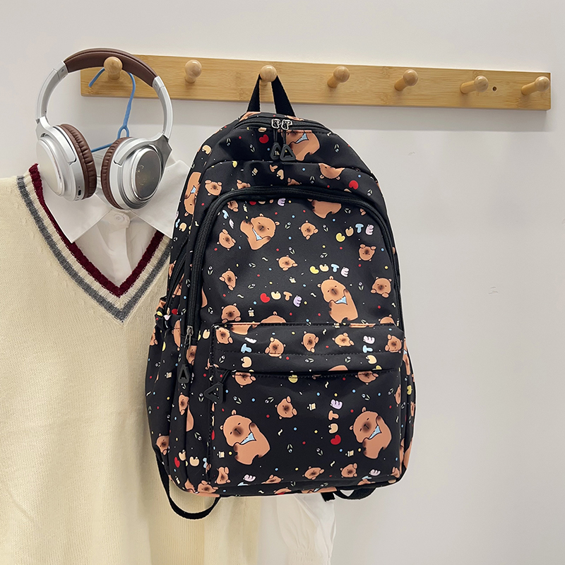 Kawaii Cute Bear Rilakkumas Backpack Large Capacity Anime Cartoon Backpack Stylish Student School Bag Shoulder Bags Schoolbag