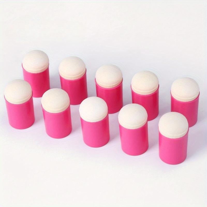 10pcs Craft Finger Sponge Daubers Drawing Project Finger Painting Sponge Set for Card Making, Painting, Stamping, Ink