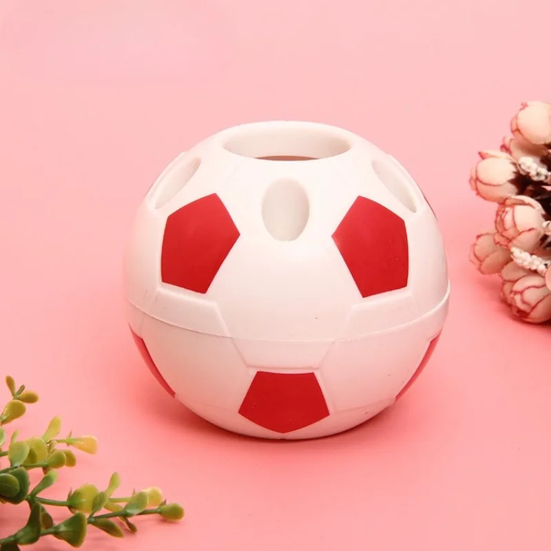 PP Material Multifunctional Cartoon Soccer Ball Pencil Holder for Office, School and More - Durable and Versatile Desk Organizer