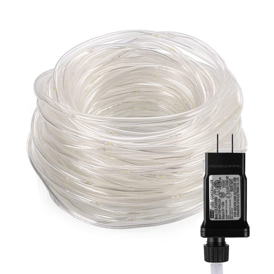 LED ロープチューブストリングライト 10 メートル 20 メートル 30 メートル屋外 8 モードクリスマスフェアリーライトガーランド DIY パーティー結婚式の庭のフェンスの装飾