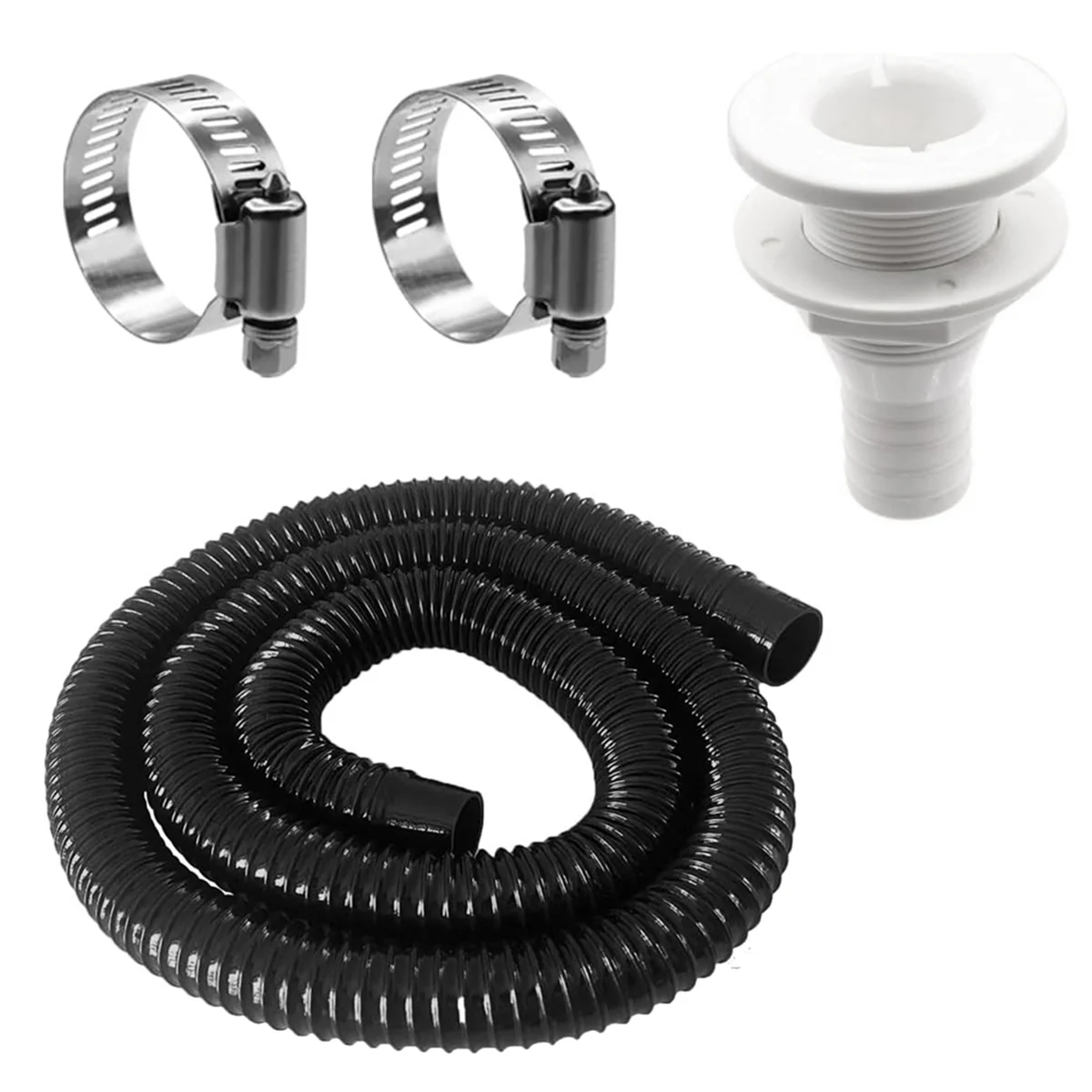 BAAU 1-1/8-Zoll-Sanitär-Set für Bilgenpumpen, Schlauchdurchmesser, Installationssatz für Bilgenpumpen, Ersatz-Hardware für Abflussauslass