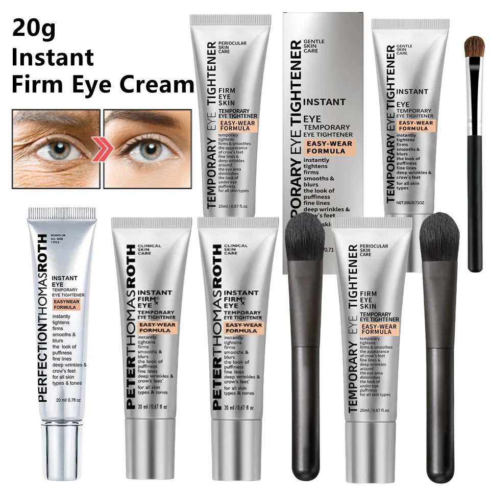 Crema instantánea para ojos firme, crema instantánea para reafirmar y depurgear los ojos, ayuda a suavizar las líneas finas y reducir la hinchazón y la ojeras