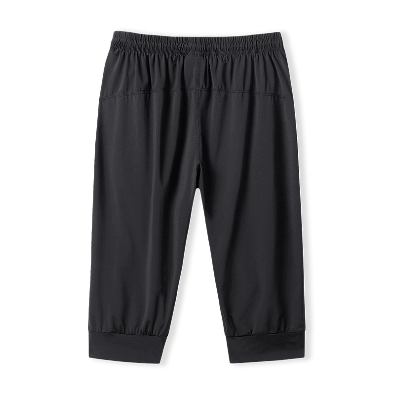 Lange Länge, große Größe, Herren-Shorts, dreiviertel, elastische Taille, Bermuda, männlich, Netzstoff, 3/4 Plus, große Eisseide, Sommer, schnell trocknende Tasche