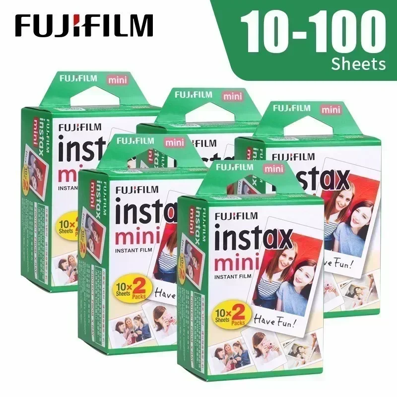 ORIGIN Fujifilm Instax Mini ฟิล์มติดกระจกห้องน้ำ10-100แผ่นสำหรับ Fuji ฟิล์มสำเร็จรูป Instax Mini 12 11 9 40 70 90 Link lipplay EVO