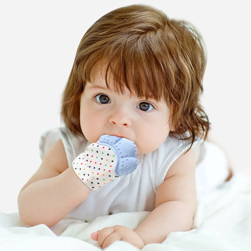 เด็กใหม่TeethingถุงมือMittens ChewableทารกแรกเกิดทันตกรรมCareทนทานTeetherของเล่นTeethingทารกเคี้ยวของเล่นเด็กStuff