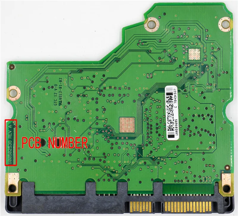 100574451   REV A REV B / 100502538   REV A, SMAJ-1 PCB 100513586   Płytka drukowana dysku twardego REV A / Seagate 100509685 100513590