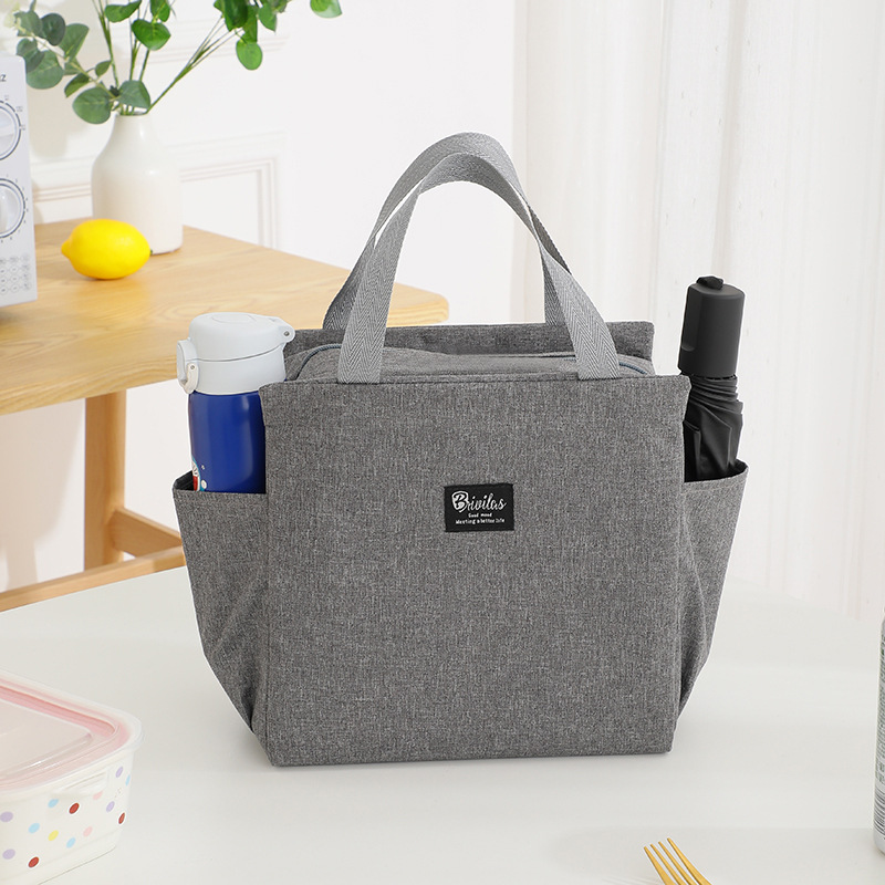 Draagbare dubbele zak geïsoleerde Bento-tas Aluminiumfolie verdikte lunchbox Lunchtas met lunchtas Lunchbox geïsoleerde tas