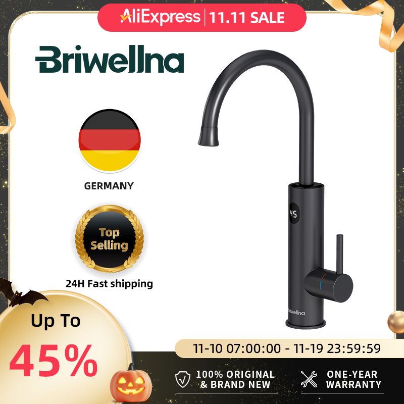 Электрический водонагреватель Briwellna 220 В 2 в 1, кухонный кран, безрезервуарный водонагреватель, проточный электрический кран, гейзер для душа
