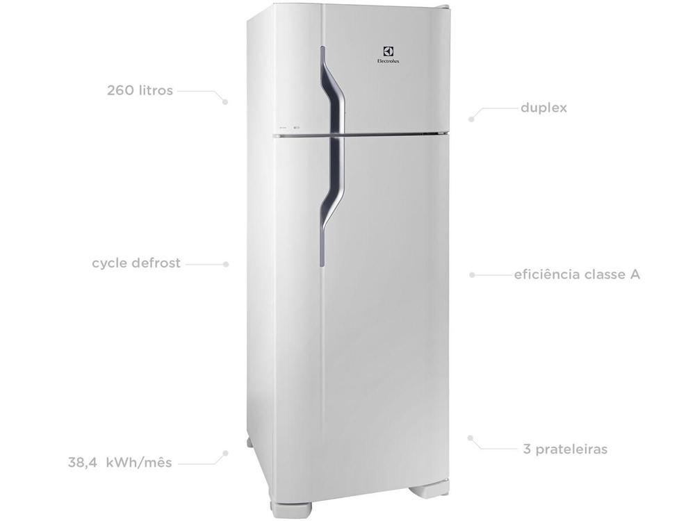 Geladeira/Refrigerador Electrolux Cycle Defrost Duplex Branco 260L DC35A - 220V