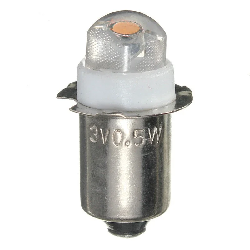 Bombilla LED para linterna de enfoque, repuesto P13.5S PR2, 0,5 W, antorchas LED, lámpara de luz de trabajo, 60-100 lúmenes, CC, 3V, 4,5 V, 6V, blanco cálido/puro