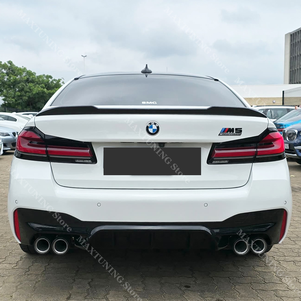 Untuk BMW 5 Series G30 F90 M5 PRO Style Spoiler Bagasi Belakang Aplitter Bibir Ekor Sayap ABS 520i 525i 530i 540i 530e XDrive 2017-2023