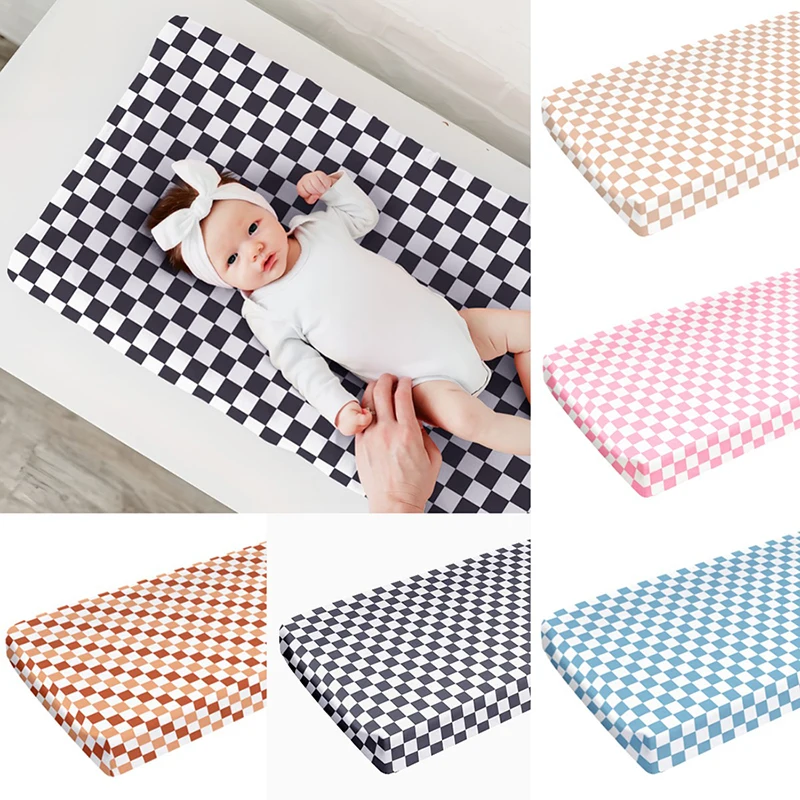 Recém-nascido Bebê Fralda Mudando Pad Cover, Soft Grid Estilo, Mudando Folhas Mat, Acessório do fundamento, Baby Shower Gift