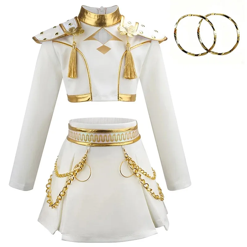 KPop Halloween Demon Hunter Costume Cosplay Parrucca Uniforme Idol Performance sul palco Rumi Mira Zoey Gioco di ruolo Abbigliamento da festa