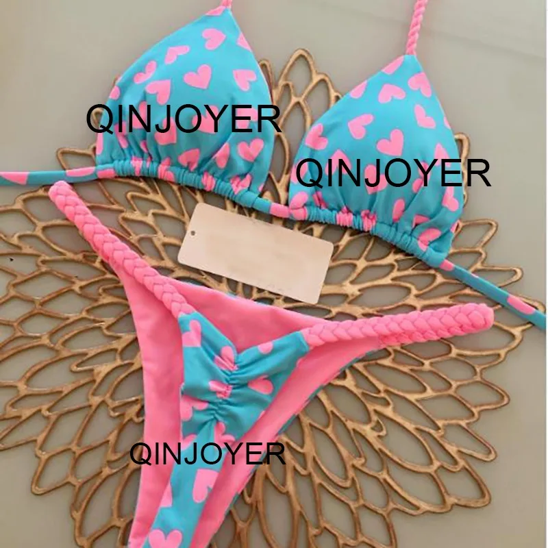 Maillots de bain femmes 2024 Sexy brésilien Bikini ensemble string taille haute maillot de bain imprimé léopard deux pièces vêtements de plage maillots de bain