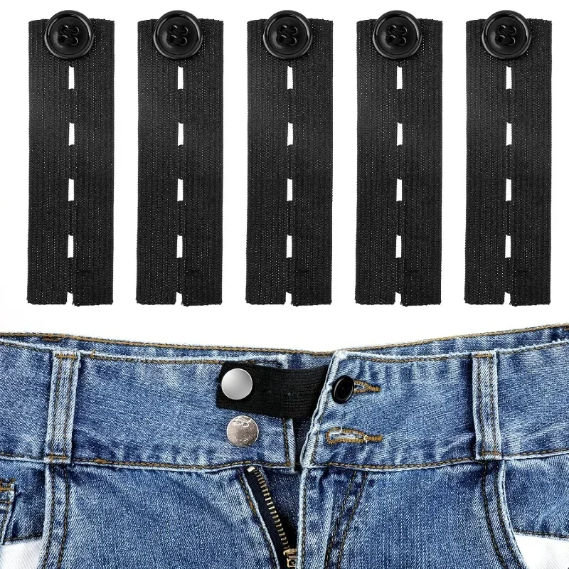 Hebilla de extensión de cintura de alta elasticidad, extensor de cinturón vaquero, cierre Invisible, hebilla de cintura, pantalones, botón expansor de cintura