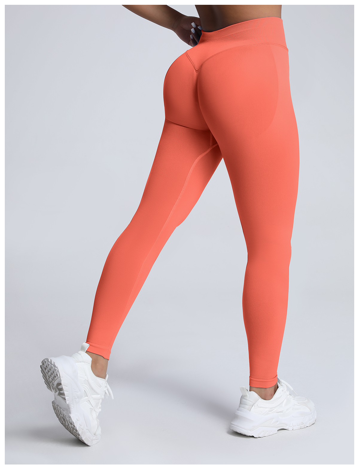 No Logo Women Sports Leggings High Elasticity Shorts Butt Lifting Yoga Pant Seamless Tummy Control Fitness Workout Leggings