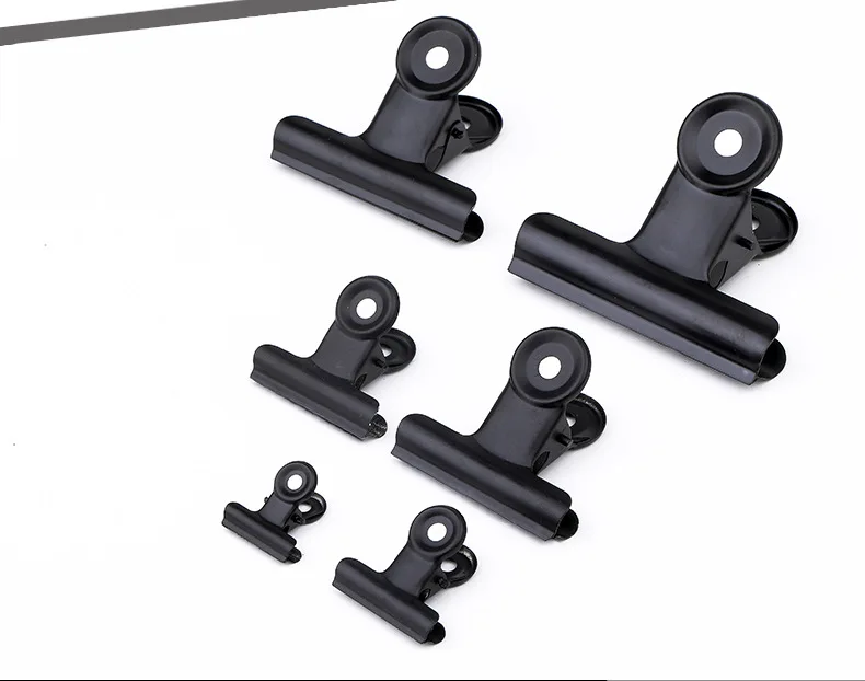 10P โลหะสีดำคลิปอุปกรณ์สำนักงานเครื่องเขียนกระดาษที่ใช้ในครัวเรือนคลิปยึดหนังสือขนาดเล็กคลิป Sketching Board Sketching คลิป