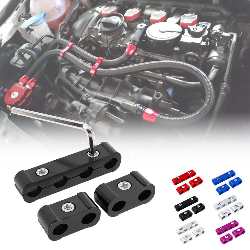 3 pçs/set vela de ignição do carro kit braçadeira fio elétrico para 8mm 9mm 10mm roxo preto vermelho dourado prata azul verde