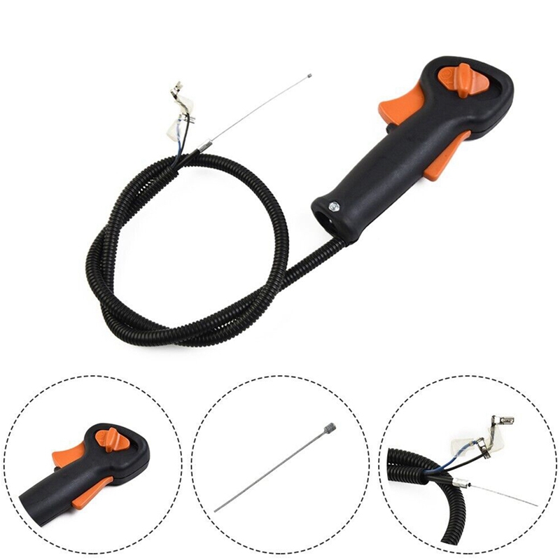Aksesori Mesin Pemotong Rumput Pegangan Throttle Rakitan Sakelar Throttle Cocok untuk Aksesori Suku Cadang STIHL FS75 FS80 FS85 STIHL