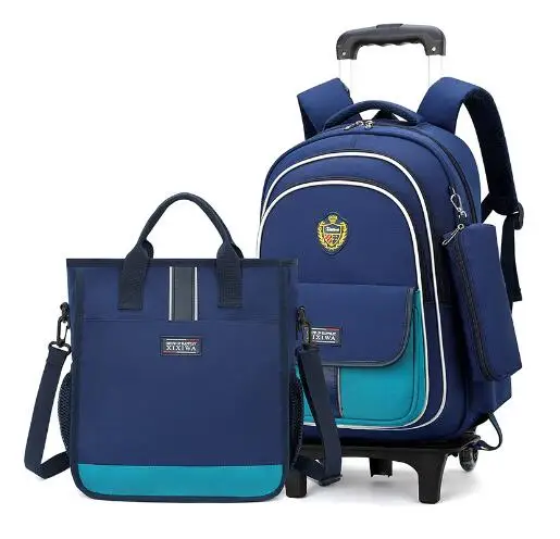 Mochila escolar com rodinhas para meninas, mochila escolar com rodas, bagagem de viagem com bolsa para crianças pequenas