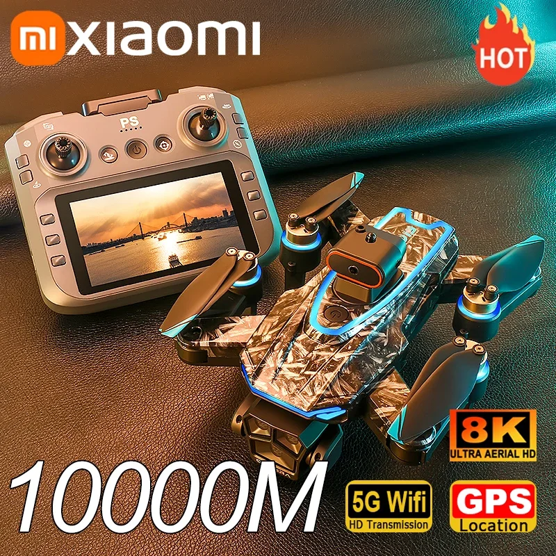 Xiaomi d13 gps drone 8k câmera tripla hd fluxo óptico inteligente evitar obstáculos dobrável motor sem escova quadcopter vr uav