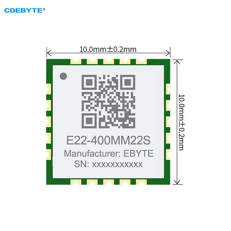 SX1268 LoRa-Modul 433 MHz CDEBYTE E22-400MM22S Ultrakleines 21,5 dBm 7 km SMD-HF-Transceiver-Modul