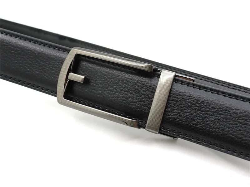 Cinturón Click para hombre con hebilla automática 130cm 140cm Vestido de trinquete de cuero cómodo con hebilla deslizante - Recorte ajustable para adaptarse a 120cm