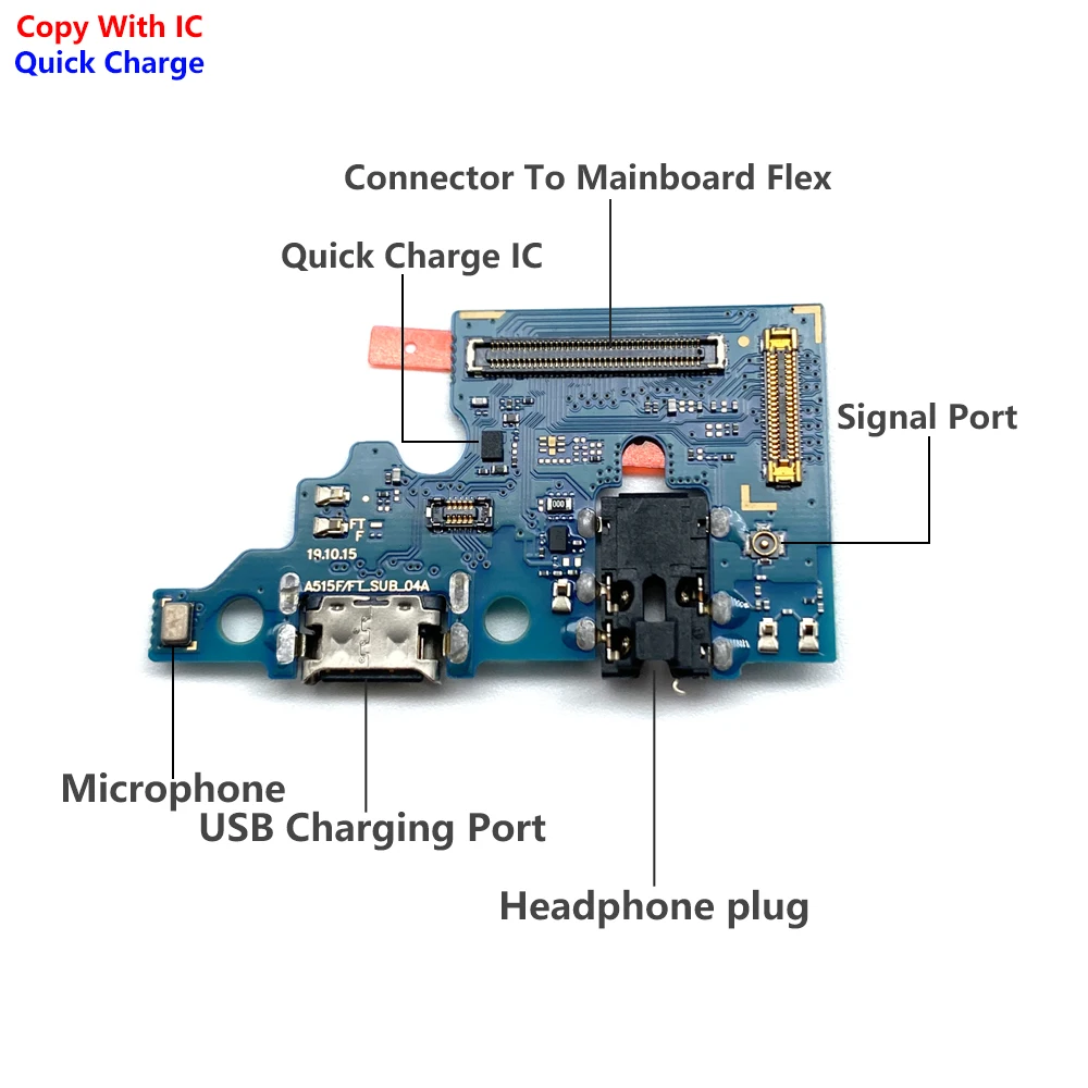 Charger Board USB Port Connector Flex Cable For SM A01 Core A02S A03 Core A11 A21S A31 A51 Charging Dock Replacement
