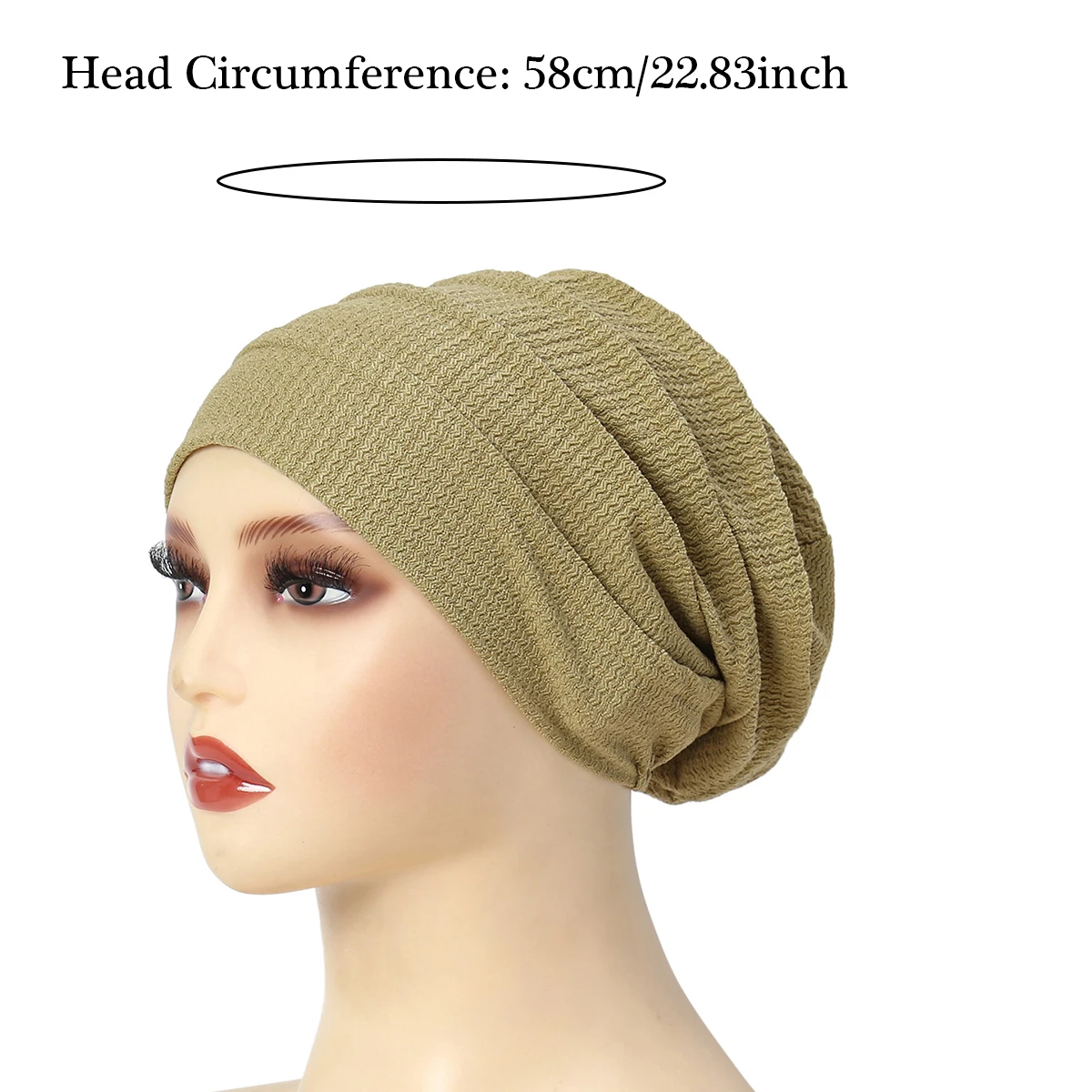 Moda crinkle feminino cor sólida hijab turbante macio elástico indiano bonnet cabeça envoltório lenço quimioterapia boné
