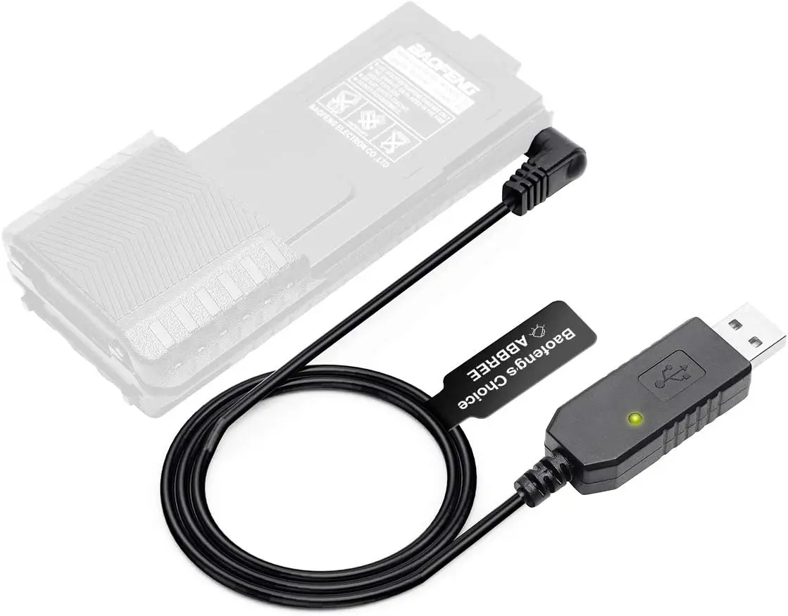 Kabel ładowarki USB BaoFeng Walkie Talkie do UV-5R UV5R UV-82 3800mAh UV-S9 Plus AR-152 Walkie Talkie Ham Two Way Radio