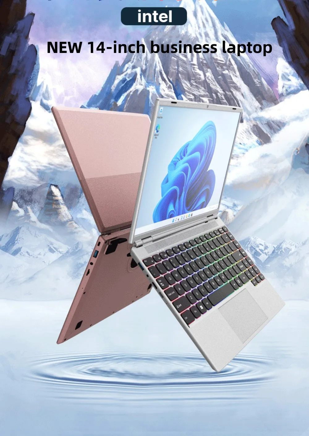 2023 NEW Laptop 14-inch Intel Celeron N5095 IPS FHD Dual-band WiFi 16GB RAM+256GB SSD Office Learning Windows 10 Notebook
