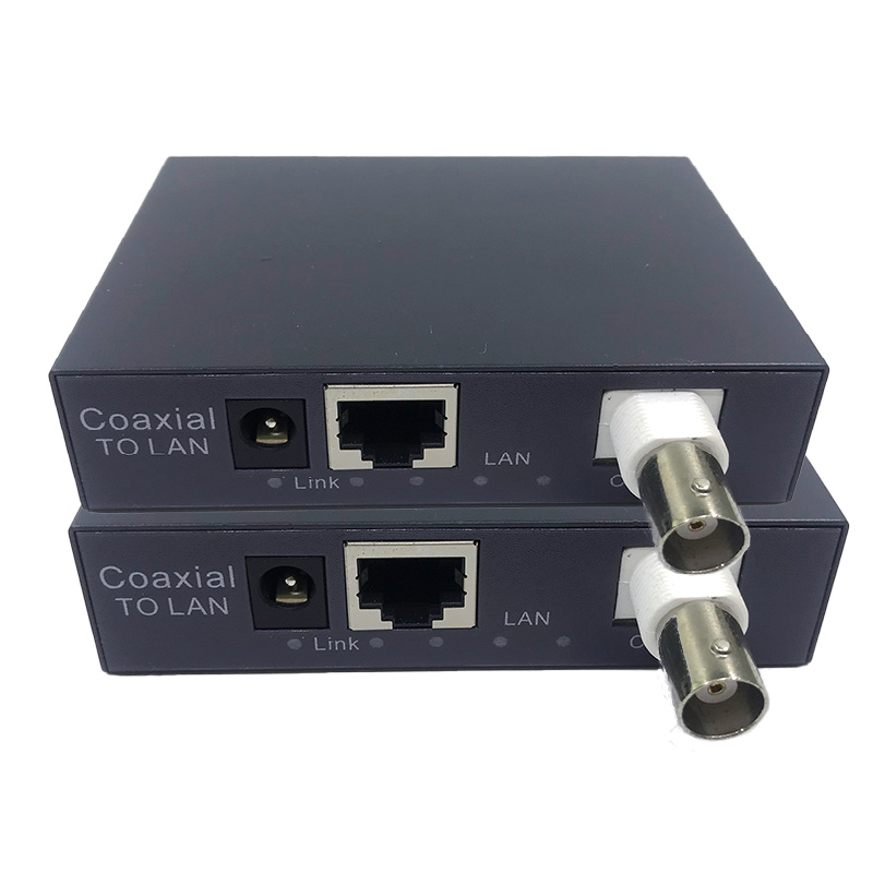 1 par 10/100m ip coaxia transmissão bnc para rj45 porto ip extensor cctv hd ip vídeo extensor eoc ethernet coaxia extensor 500m