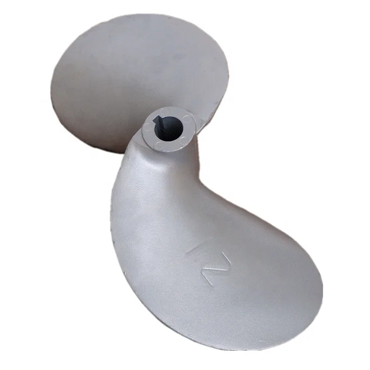 12 Inch Aluminum Propeller 2 Blades Impeller For Boat Engine And Mud Motor