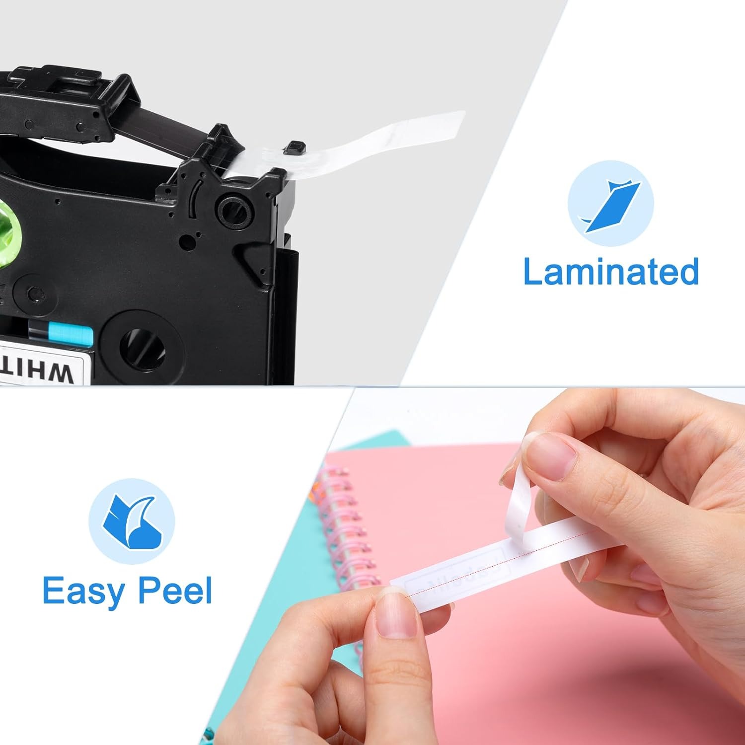 リボン 12 ミリメートル 231 631 ブラザーラベルテープ用 TZe ラベルテープ 231 黒地に白 PTouch PTH110 ラベルプリンタ用