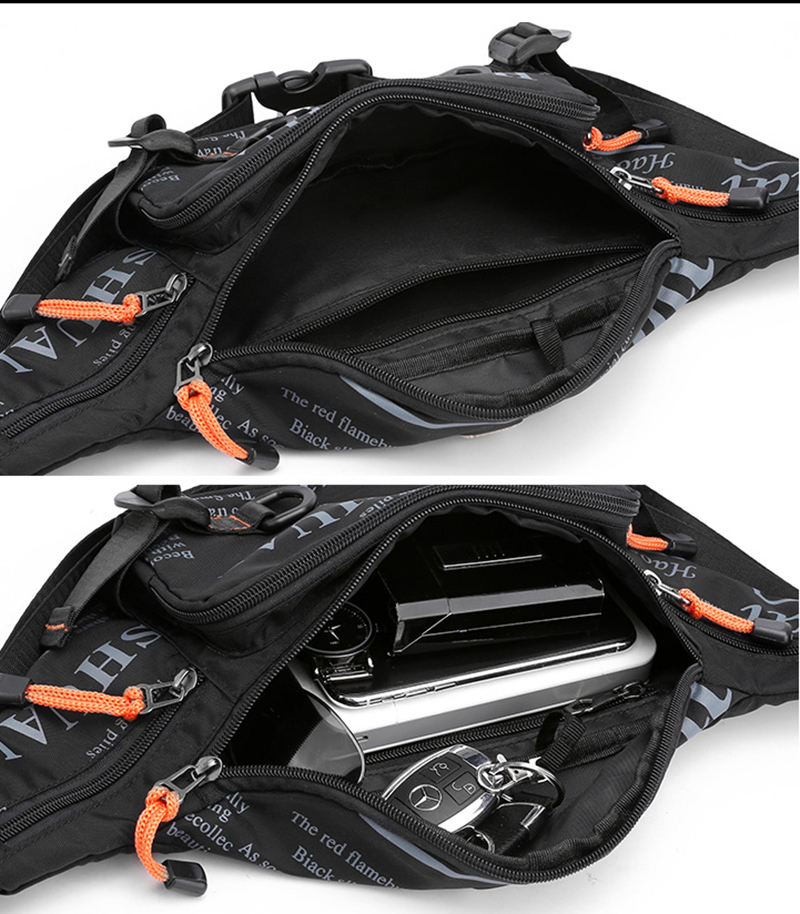 Riñonera de nailon de alta calidad para hombre, bolso para el pecho, impermeable, multiusos, de viaje, para correr