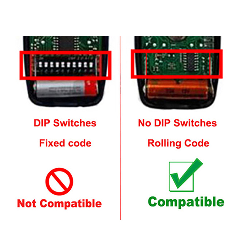 10PCS 20PCS NICE FLORS FLO2RS FLO4RS FLORE FLO2RE FLO4RE ERA INTI 2 INTI2 Garage Door Remote Control 433.92MHz Rolling Code