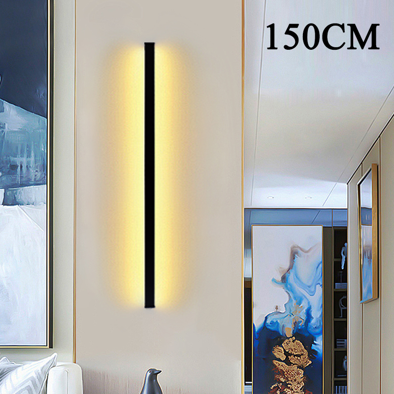 Moderne LED Wand Lampe Innen Minimalistischen Led Licht Schlafzimmer Nacht Lange Streifen Wandleuchter Wohnzimmer Hause Leuchte AC220V