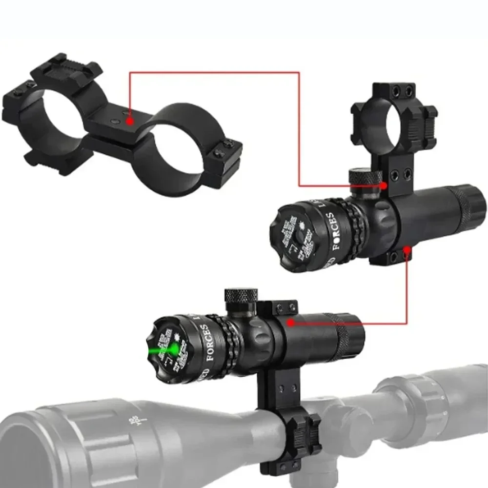Tubo de abrazadera para Rifle figura 8, fijación de anillos duales, montaje con riel Picatinny, pistola Glock, mira telescópica, linterna, accesorios Ar 15
