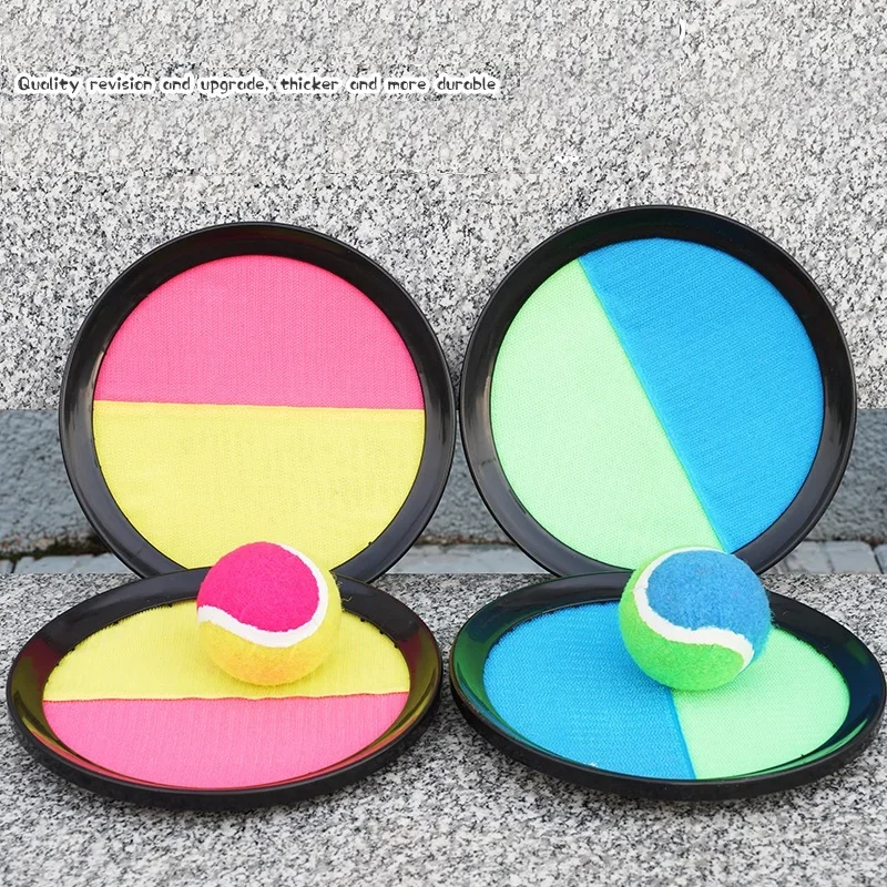 1 ชุดเด็ก Sucker Sticky Ball ของเล่นกีฬากลางแจ้งจับเกมบอลชุดโยนและจับเด็ก Interactive ของเล่นกลางแจ้ง