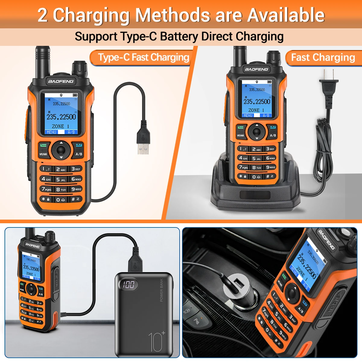 Baofeng UV-21 GPS Walkie Talkie portatile a lungo raggio Mutli-Band Wireless Copy Frequency Amateur Type-C Charger Upgrade UV-17 PRO