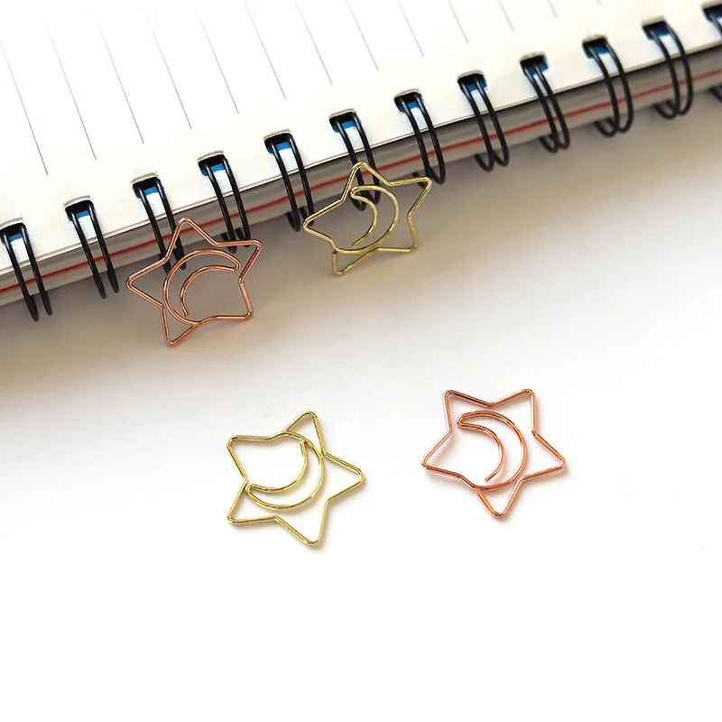 50 шт./упаковка, зажимы для книг «Луна и звезды»