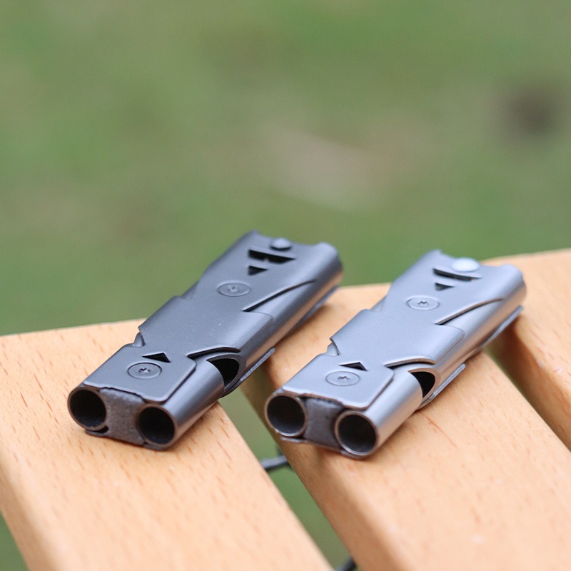 1 шт., брелок-свисток с двойной трубкой