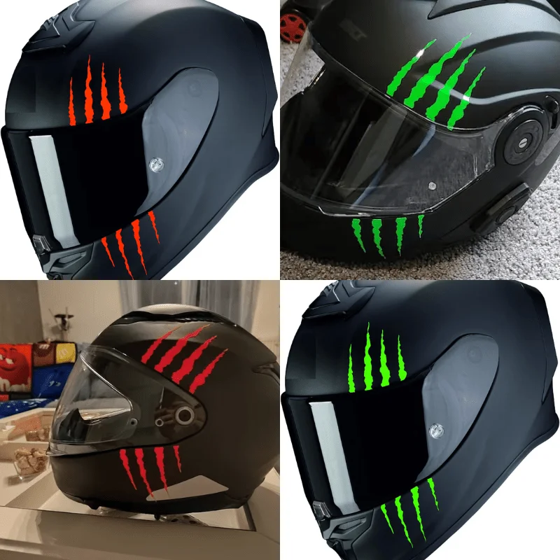 1pc Monster Klaue Scratch Streifen Vinyl Aufkleber Wasserdichte PVC Motorrad Helm Aufkleber DIY Motorrad Kraftstoff Tank Roller Körper Dekor