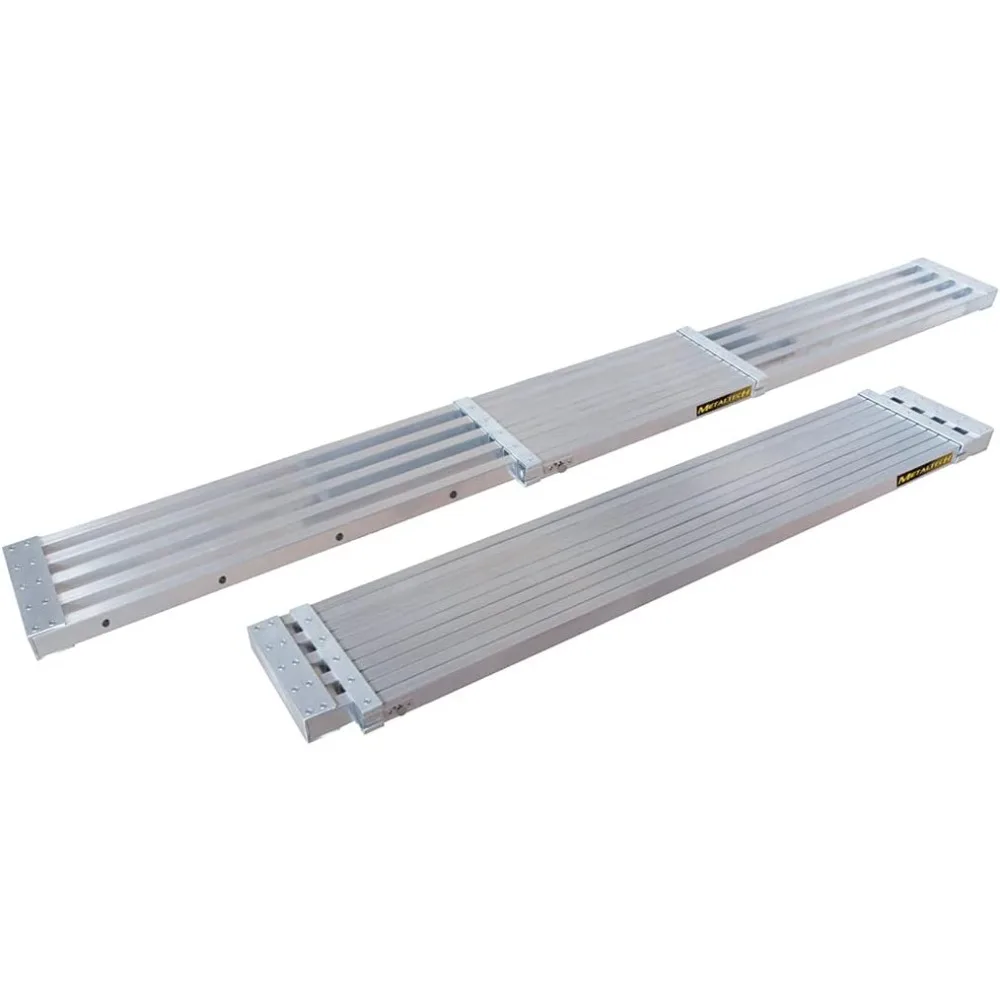 Aluminum Telescoping Plank Board, 10 to 17-ft. Adjustable Work Platform for Step Ladders and Sawhorses