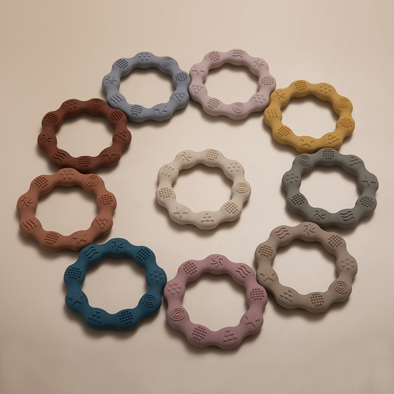 เด็กซิลิโคนTeethersเกรดอาหารทารกแรกเกิดPacifierบรรเทาการออกแบบTeether BPAฟรีทารกสัมผัสการฝึกอบรมของเล่นBebeการงอกของฟันของเล่น