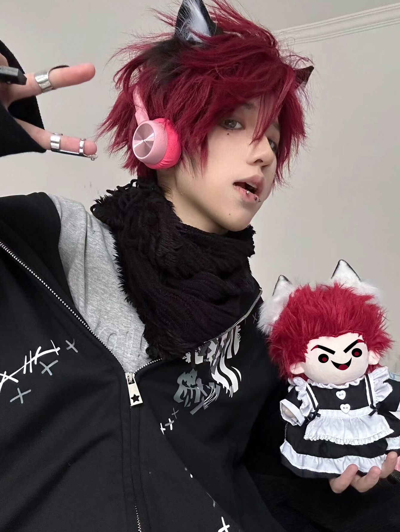 男性または女性のための合成かつら,コスプレスタイル,自然な滑らかな髪,耐熱性,12インチ