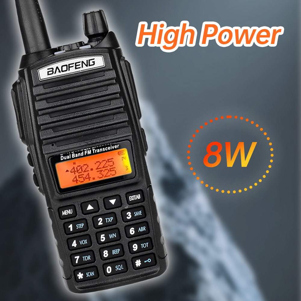 바오펑 UV-82 듀얼 PTT 무전기 고출력 5W/8W EU82X 듀얼 밴드 VHF UHF FM 아마추어 무선 스테이션 10KM 장거리 햄 CB 무전기