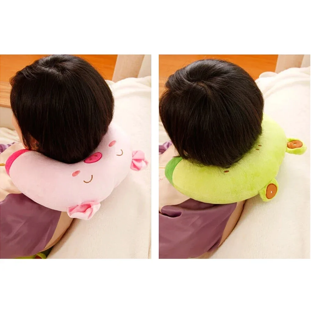Soft U-Shaped Plush Sleep คอหมอนสํานักงานเบาะน่ารักน่ารักหมอนท่องเที่ยวสําหรับเด็ก/ผู้ใหญ่