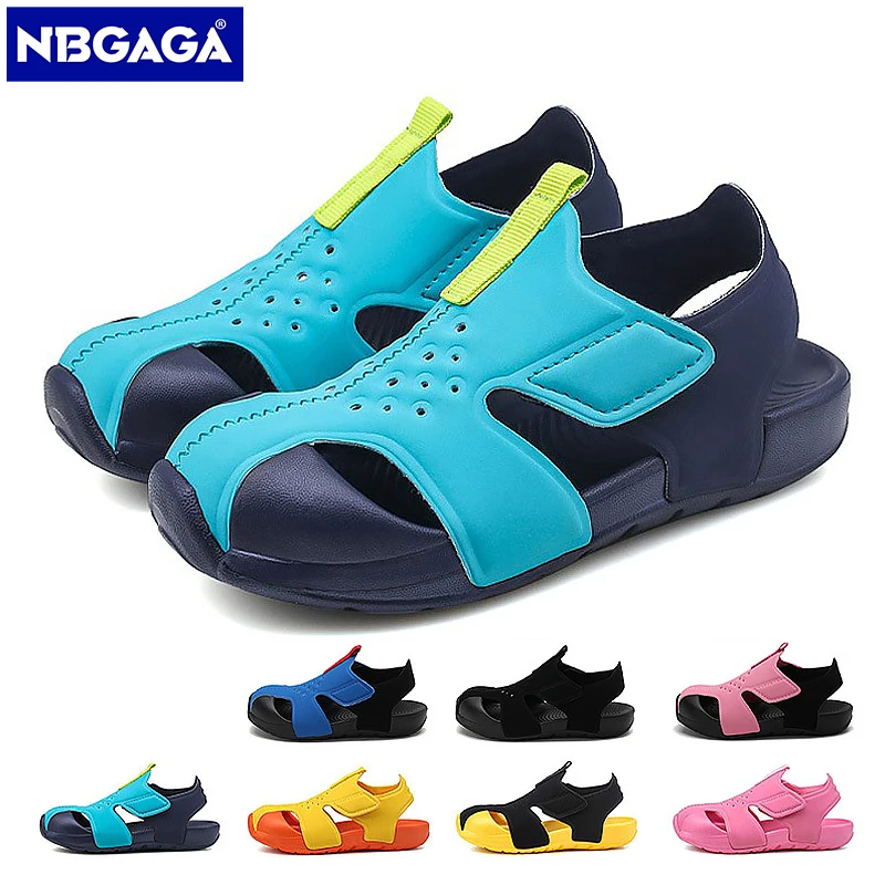 Candy Color Hollow Out Sandálias para bebês meninos e meninas, Kids Beach Mesh Sports Shoes, Sapatilhas de moda verão