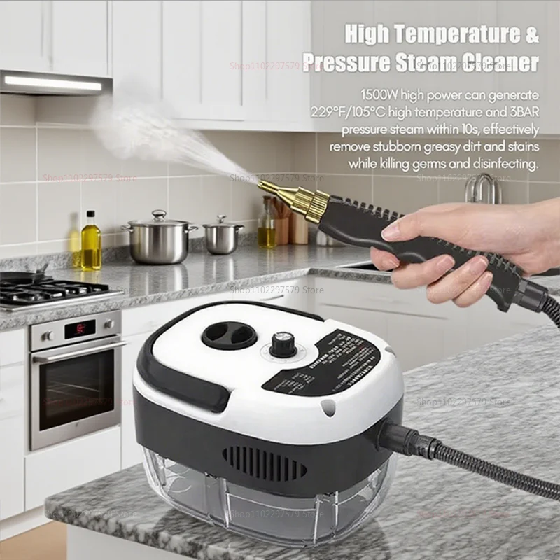 Limpiador a vapor portátil de alta presión para el hogar, cocina, baño, aire acondicionado, limpieza profunda, máquina de vapor de alta temperatura